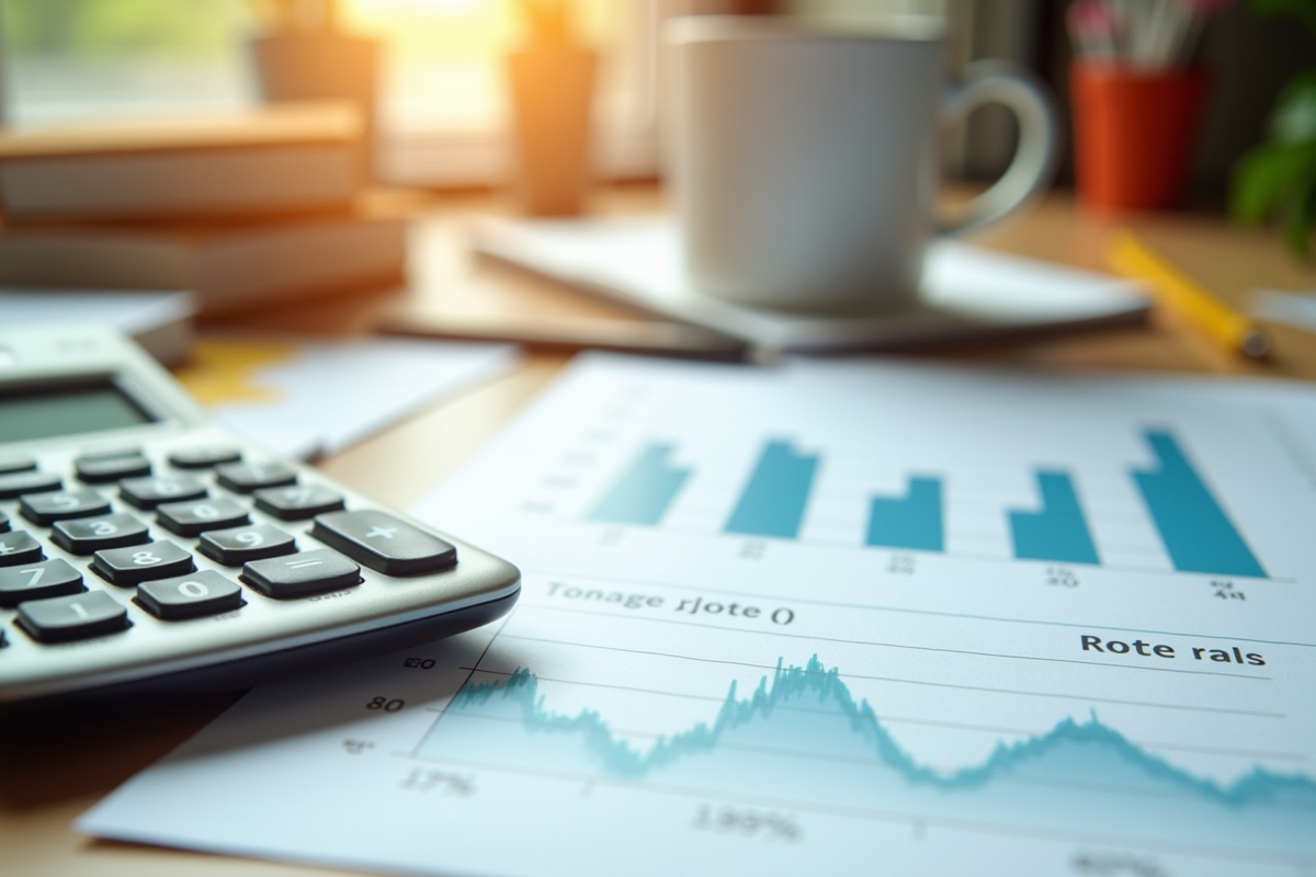 Calculatrice et graphiques de taux de credit immobilier en baisse