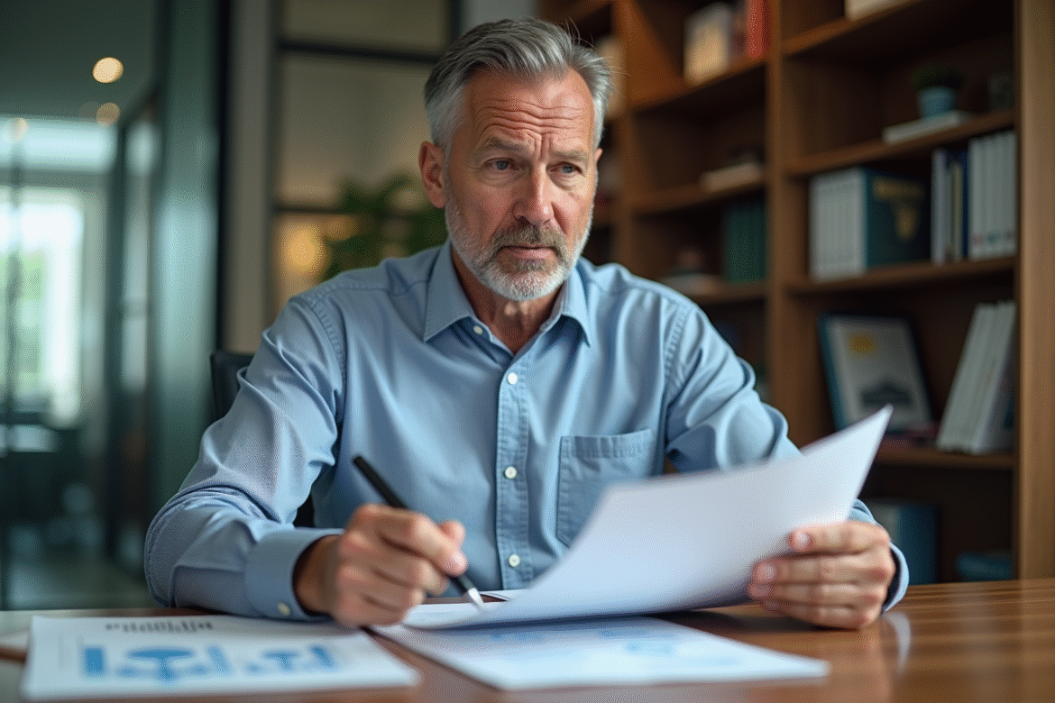 Homme d'affaires en réunion d'investissement immobilier