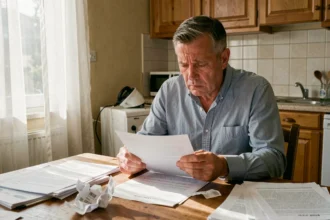 Homme consultant des documents juridiques liés à un vice caché après un achat immobilier, illustrant les erreurs de recours selon l'article 1641 du Code civil